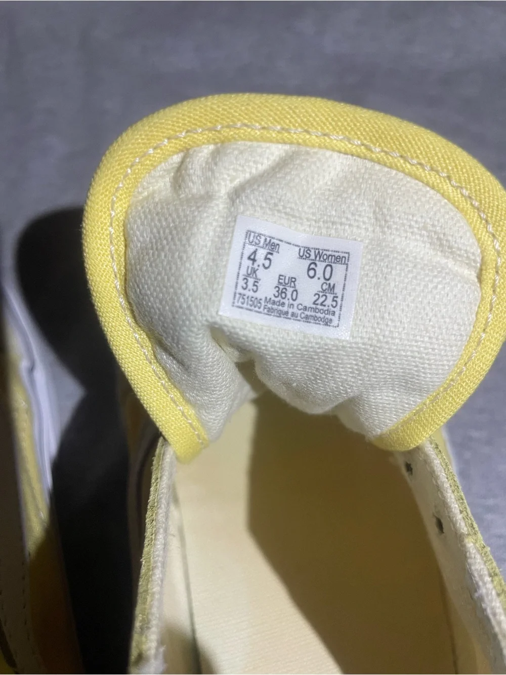 Vans Yellow men 4.5 Women 6 Suede Slip-On Sneakers